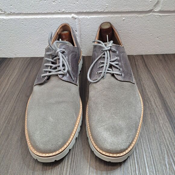 Steve Madden Casual Dress Shoes Dark Gray Leather Lace Up Derby's Men's Size 13D - Picture 3 of 7